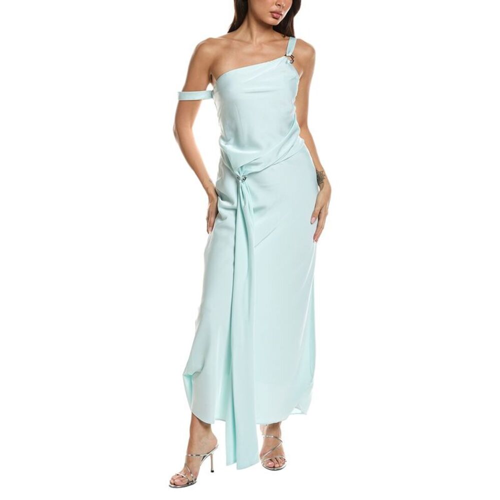 Misha Womens The Horizon Satin Dress, Blue